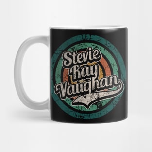 Stevie Ray Vaughan // Retro Circle Crack Vintage Mug